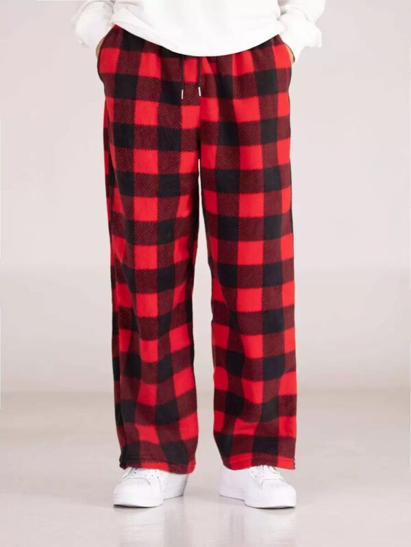 Manfinity Hypemode Men's Gingham Pattern Slant Pocket Pants – Image 2
