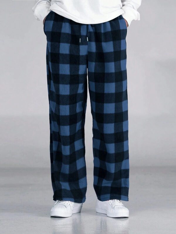 Manfinity Hypemode Men's Gingham Pattern Slant Pocket Pants – Image 8