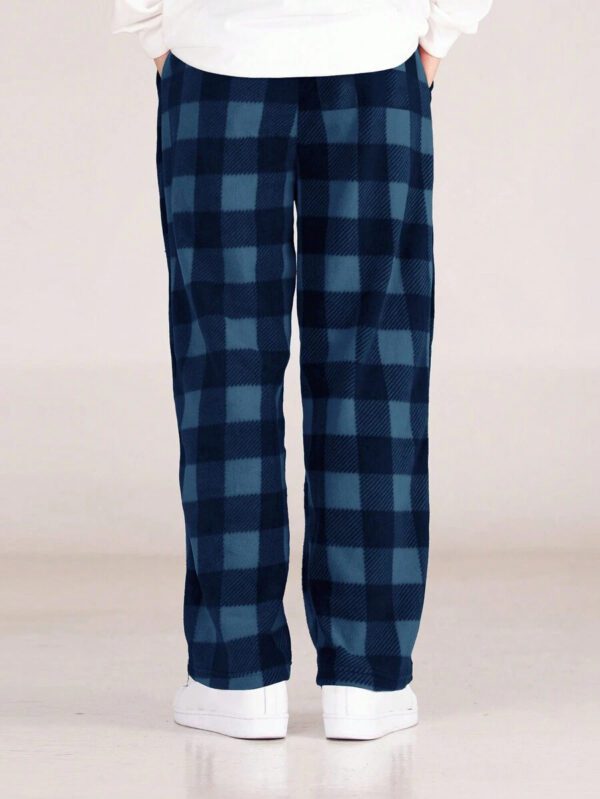 Manfinity Hypemode Men's Gingham Pattern Slant Pocket Pants – Image 9
