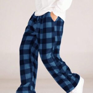 Manfinity Hypemode Men's Gingham Pattern Slant Pocket Pants