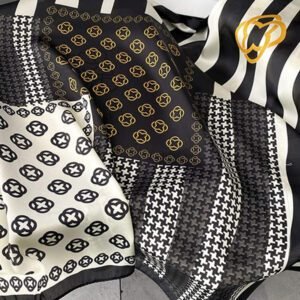 1 pièce Foulard carré imprimé floral en imitation de soie de 26,77 pouces pour femmes, bandeau/serre-tête/écharpe à usage multiple respirant/accessoire de sac élégant Bandana