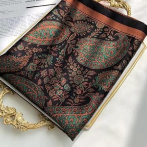1 pièce Foulard carré imprimé floral en imitation de soie de 26,77 pouces pour femmes, bandeau/serre-tête/écharpe à usage multiple respirant/accessoire de sac élégant Bandana