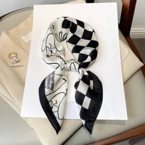 1 pièce Foulard carré imprimé floral en imitation de soie de 26,77 pouces pour femmes, bandeau/serre-tête/écharpe à usage multiple respirant/accessoire de sac élégant Bandana