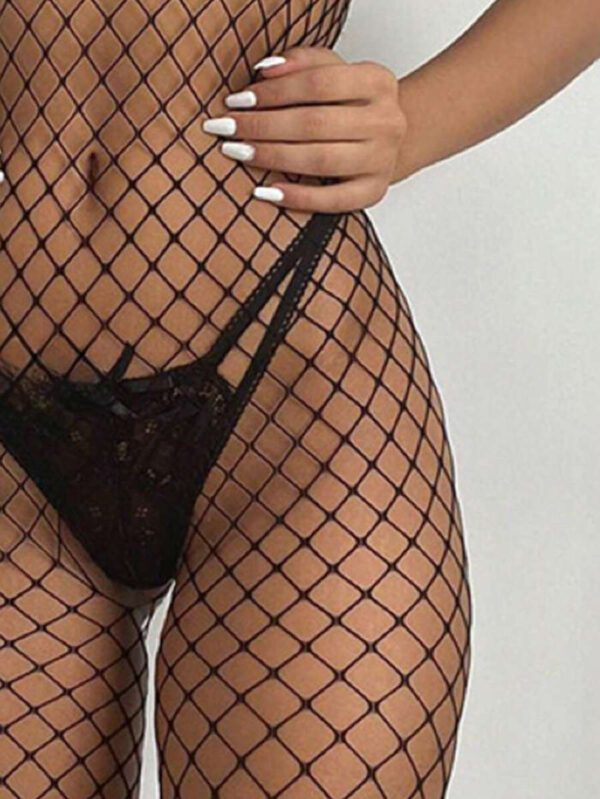 Ensemble de lingerie sexy avec camisole et combinaison, vêtements en ligne de style jacquard ouvert et amusant – Image 4