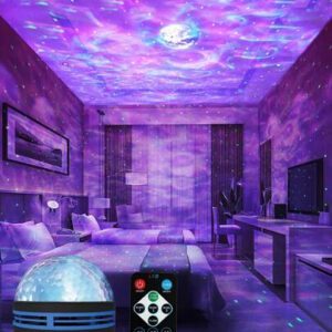 1 pièce Projecteur d'étoiles, Projecteur de galaxie, Projecteur de vagues océaniques, Projecteur de lumière d'eau pour veilleuse de chambre à coucher, lampe à eau pour adultes, salle de jeux, salle de cinéma maison, plafond, décoration de chambre, cadeau