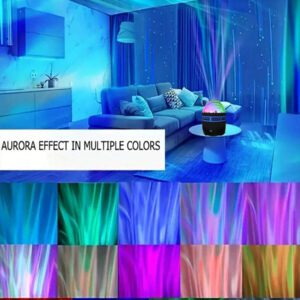 1 pièce Projecteur d'étoiles, Projecteur de galaxie, Projecteur de vagues océaniques, Projecteur de lumière d'eau pour veilleuse de chambre à coucher, lampe à eau pour adultes, salle de jeux, salle de cinéma maison, plafond, décoration de chambre, cadeau