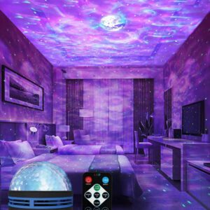 1 pièce Projecteur d'étoiles, Projecteur de galaxie, Projecteur de vagues océaniques, Projecteur de lumière d'eau pour veilleuse de chambre à coucher, lampe à eau pour adultes, salle de jeux, salle de cinéma maison, plafond, décoration de chambre, cadeau
