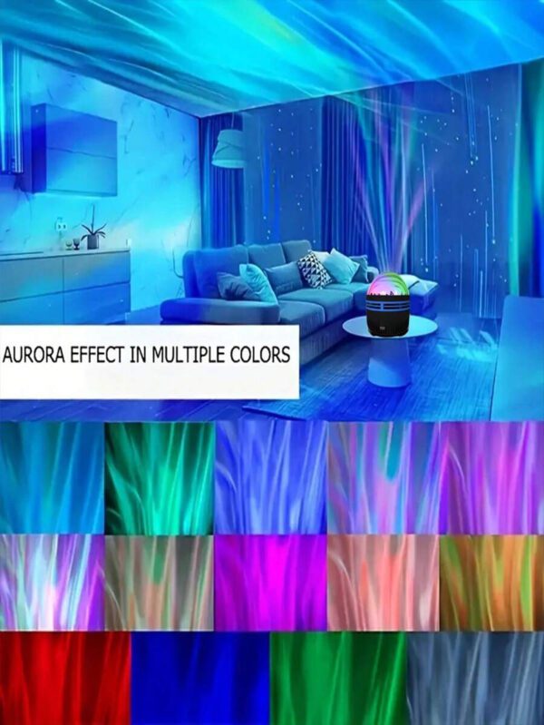 1 pièce Projecteur d'étoiles, Projecteur de galaxie, Projecteur de vagues océaniques, Projecteur de lumière d'eau pour veilleuse de chambre à coucher, lampe à eau pour adultes, salle de jeux, salle de cinéma maison, plafond, décoration de chambre, cadeau – Image 4