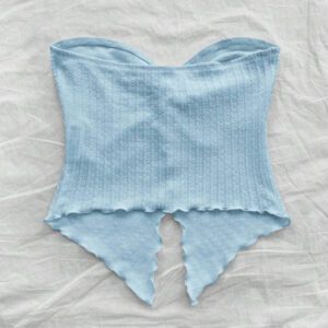 SHEIN Débardeur asymétrique à dos ouvert confortable et minimaliste pour filles préadolescentes