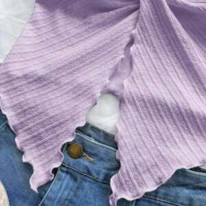 SHEIN Débardeur asymétrique à dos ouvert confortable et minimaliste pour filles préadolescentes