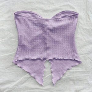 SHEIN Débardeur asymétrique à dos ouvert confortable et minimaliste pour filles préadolescentes