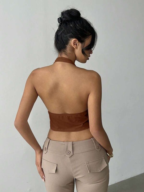 Débardeur à encolure bateauCouleur unie, mode pour l'été – Image 38