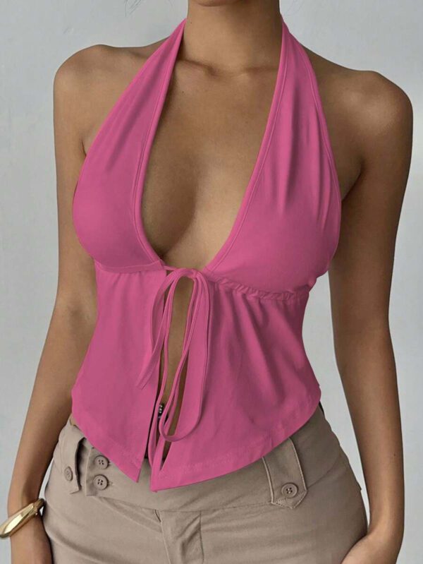 Débardeur à encolure bateauCouleur unie, mode pour l'été – Image 58