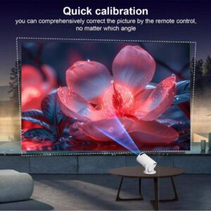 Projecteur portable, pour mini-projecteur, expérience de cinéma maison compacte, idéal pour le jeu, les études, les films de bureau, compatible avec les PC, les téléphones, les bâtons TV, 30 000 heures d'utilisation.