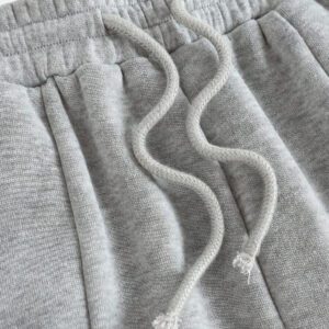 Girlism Pantalon de sport tricoté évasé de couleur unie pour adolescentes, automne