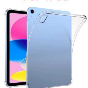 1 pièce Étui de protection transparent en TPU/avec protection sur tous les bords/anti-chute/avec coussin d'air aux quatre coins/en silicone souple/coque transparente/étui de protection/film en verre trempé, compatible avec iPad