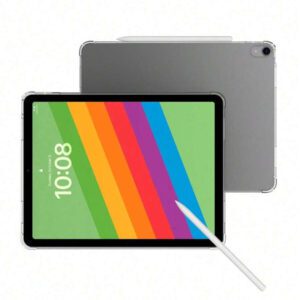 1 pièce Étui de protection transparent en TPU/avec protection sur tous les bords/anti-chute/avec coussin d'air aux quatre coins/en silicone souple/coque transparente/étui de protection/film en verre trempé, compatible avec iPad