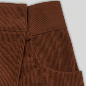 Chiquease Jupe-short unicolore en velours côtelé