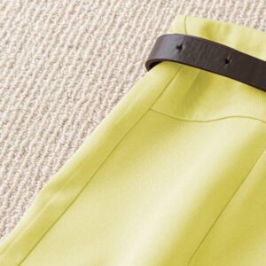 Franclia Jupe-short décontracté pour femmes de couleur unie avec faux poche et ceinture