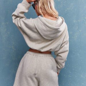 MISSGUIDED Short de survêtement avec logo gaufré et cordon de serrage, short molleton féminin, short de sport pour femmes, streetwear