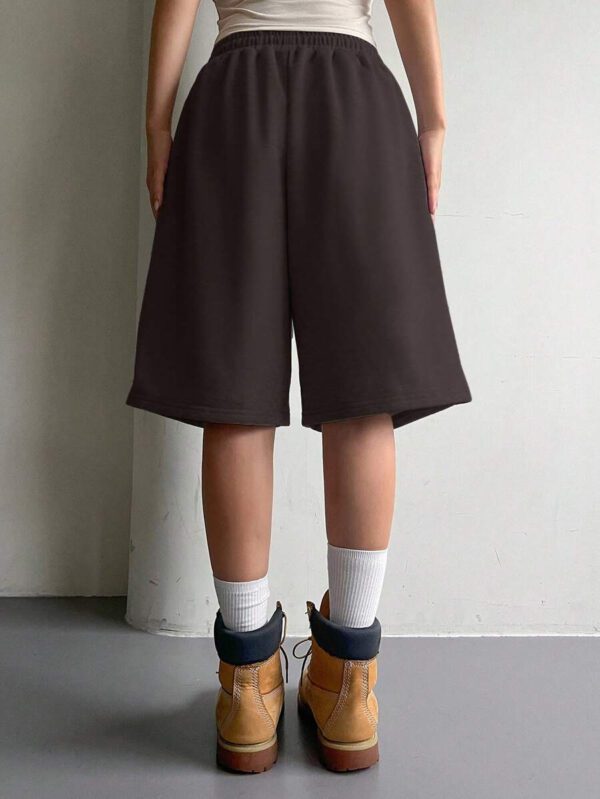 DAZY Short en maille à taille élastique et cordon de serrage pour femmes, style décontracté et polyvalent – Image 36