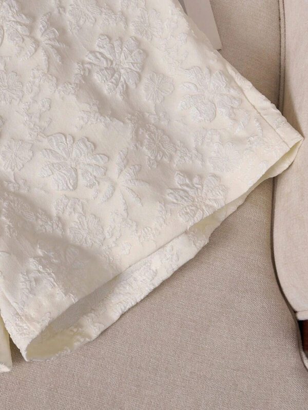 SHEIN LUNE Shorts jacquard élégants de bureau/navette pour femmes, été – Image 8