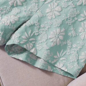 SHEIN LUNE Shorts jacquard élégants de bureau/navette pour femmes, été