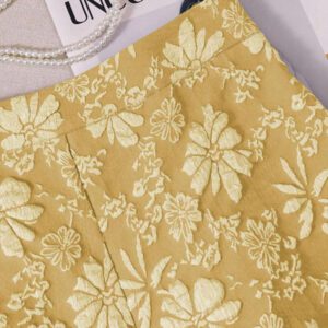 SHEIN LUNE Shorts jacquard élégants de bureau/navette pour femmes, été