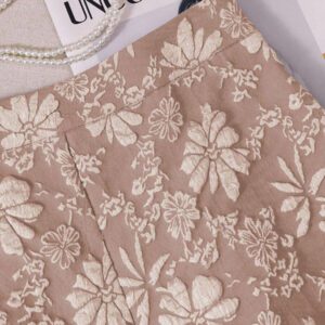 SHEIN LUNE Shorts jacquard élégants de bureau/navette pour femmes, été
