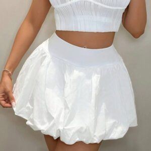 SHEIN SXY Jupe-short bulles sexy de style ligne-A pour femme, idéal pour les vacances