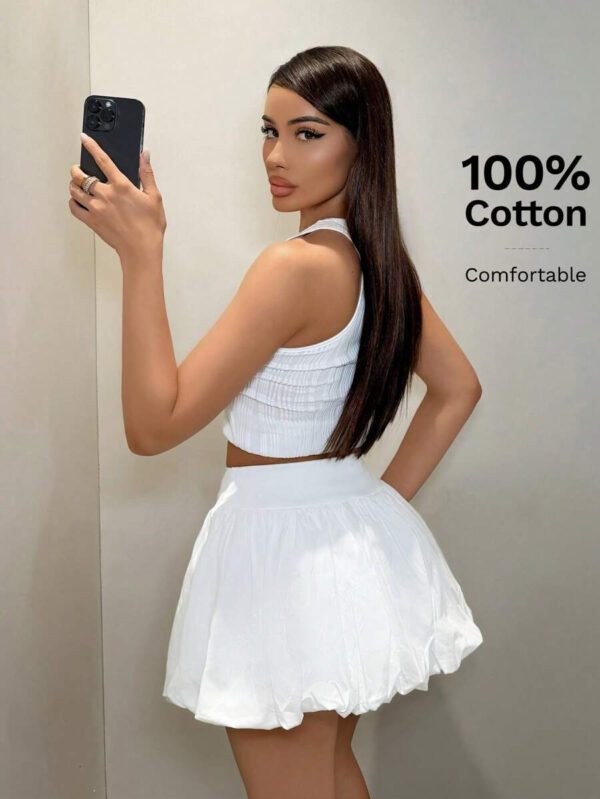 SHEIN SXY Jupe-short bulles sexy de style ligne-A pour femme, idéal pour les vacances – Image 7