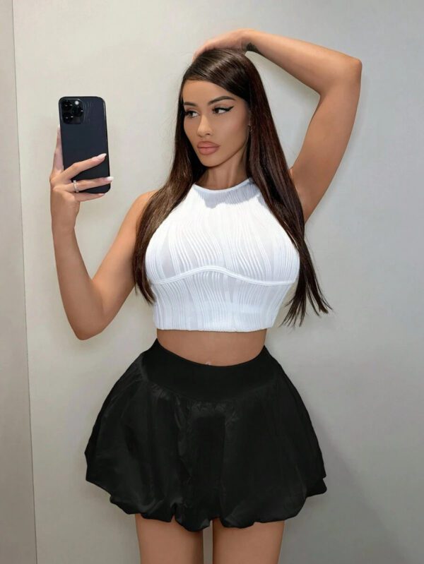 SHEIN SXY Jupe-short bulles sexy de style ligne-A pour femme, idéal pour les vacances – Image 11