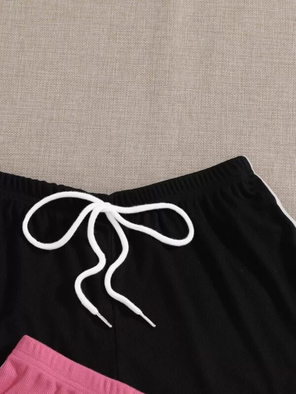 SHEIN EZwear 2 paquets de shorts d'été à nœud à la taille avec jambes évasées – Image 10