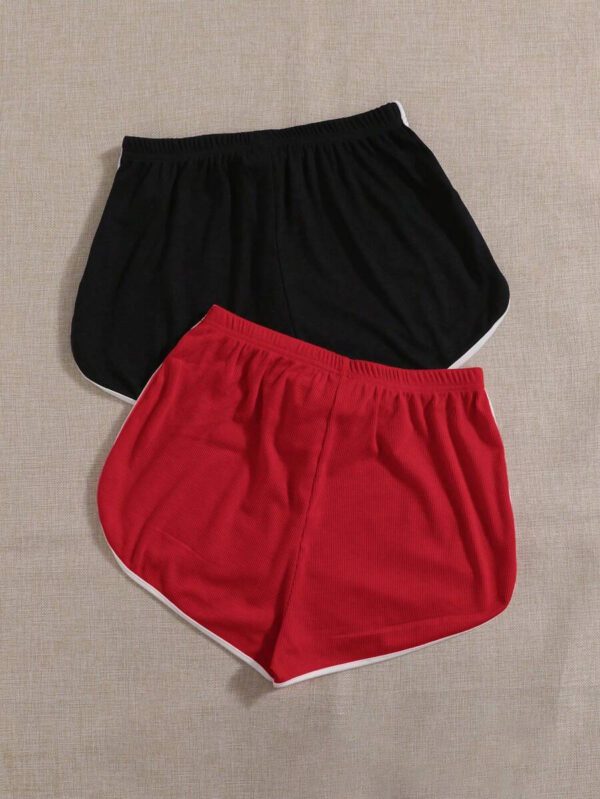 SHEIN EZwear 2 paquets de shorts d'été à nœud à la taille avec jambes évasées – Image 17