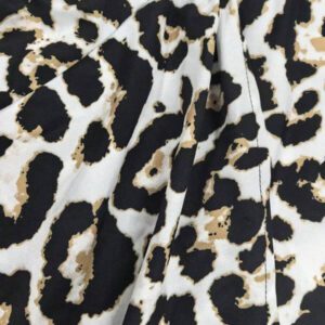 Franclia Jupe-short asymétrique à taille torsadée avec imprimé léopard pour femmes