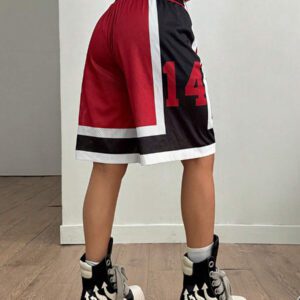 Coolane Short de sport respirant en maille pour femmes, style streetwear, jour de match, rave, festival. Short de basket-ball