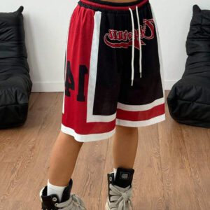 Coolane Short de sport respirant en maille pour femmes, style streetwear, jour de match, rave, festival. Short de basket-ball