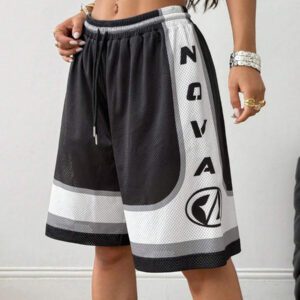 Coolane Short de sport respirant en maille pour femmes, style streetwear, jour de match, rave, festival. Short de basket-ball