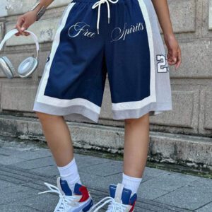 Coolane Short de sport respirant en maille pour femmes, style streetwear, jour de match, rave, festival. Short de basket-ball
