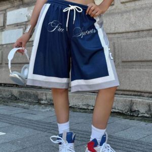 Coolane Short de sport respirant en maille pour femmes, style streetwear, jour de match, rave, festival. Short de basket-ball