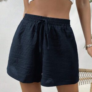 Gooodcoin VCAY Shorts d'été avec nœud à la taille