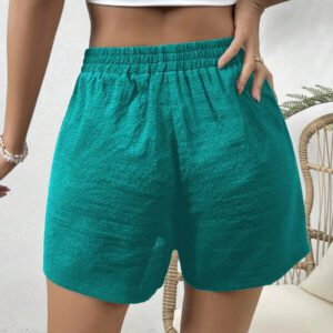 Gooodcoin VCAY Shorts d'été avec nœud à la taille