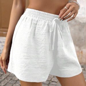 Gooodcoin VCAY Shorts d'été avec nœud à la taille