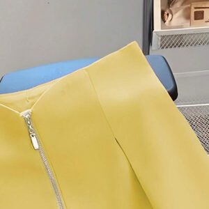 Franclia Short décontracté polyvalent à la mode avec fermeture éclair métallique mi-taille pour femmes, rose, printemps/été