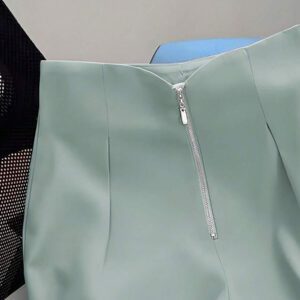 Franclia Short décontracté polyvalent à la mode avec fermeture éclair métallique mi-taille pour femmes, rose, printemps/été