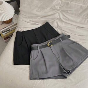 INAWLY Short casual d'été pour femme de couleur unie