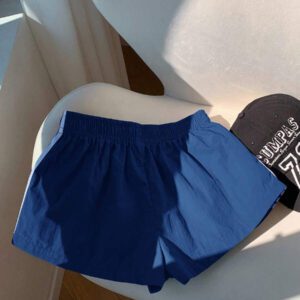 Comfortcana Short de sport en tricot rose à rayures contrastées pour femmes