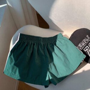 Comfortcana Short de sport en tricot rose à rayures contrastées pour femmes