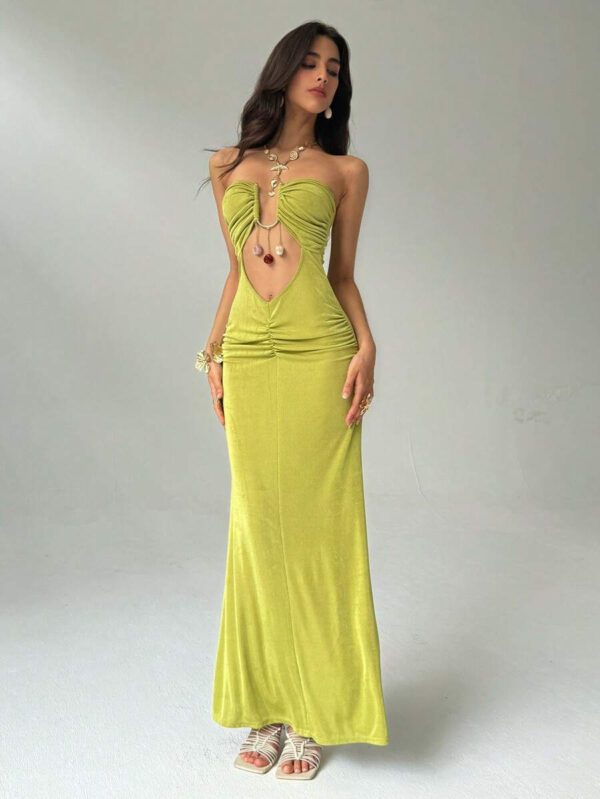 Aloruh Robe moulante bandeauévvidée pour femmes – Image 5