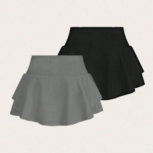 Gooodcoin EZwear Short en couleur unie décontracté pour femmes, été